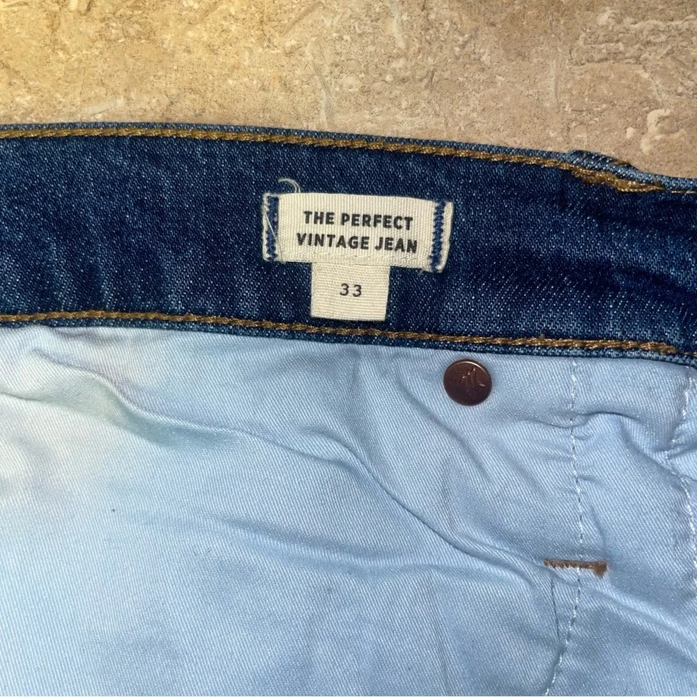 Madewell The Perfect Vintage Crop Jean Button-Front Comfort Edition Sz 33 - Picture 9 of 13
